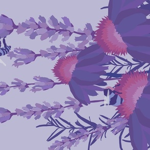 Lavender Fields - 27x18 Wall Art