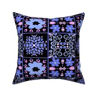 FLORAL GEOMETRIC  BLUE TWO