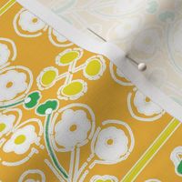 GEOMETRIC FLORAL LEMON AND MARIGOLD