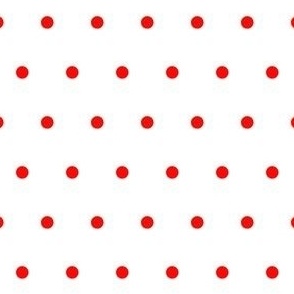 White With Red Polka Dots