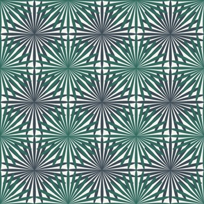 Starburst Formal Traditional Elegant Neutral Vintage Retro Star Pattern in Chantilly Lace Ivory White F5F5EF Hale Navy Blue Gray 434C56 Pine Blue Green Turquoise 496B60 Subtle Modern Geometric Abstract