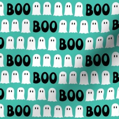 Boo Halloween Ghost - teal - LAD22