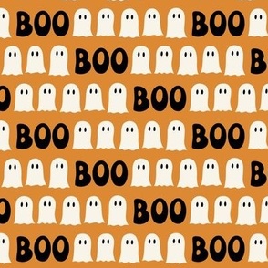 Boo Halloween Ghost - vintage orange - LAD22