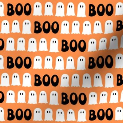 Boo Halloween Ghost - tangerine orange - LAD22