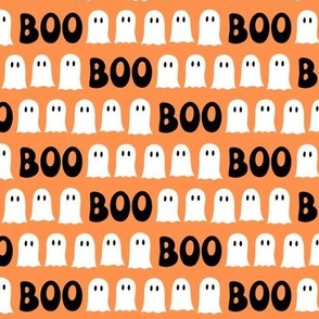 Boo Halloween Ghost - tangerine orange - LAD22