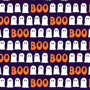 (small scale) Boo Halloween Ghost - dark purple - LAD22