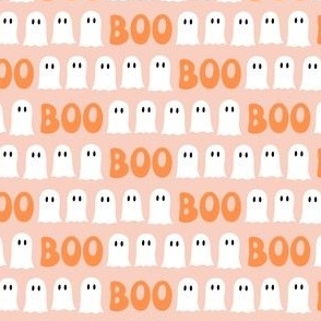 (small scale) Boo Halloween Ghost - orange/pink - LAD22