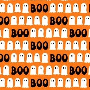 (small scale) Boo Halloween Ghost - orange - LAD22