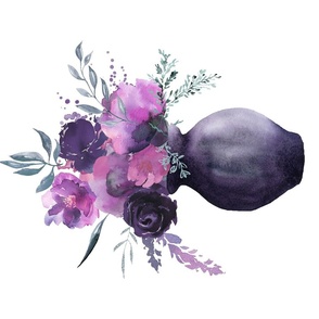 Flowers in a Vase - Purple.