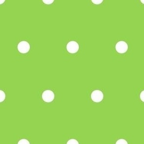 Spring Green With White Polka Dots (Large Scale)