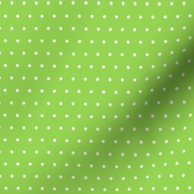 Spring Green With White Polka Dots (Small Scale)