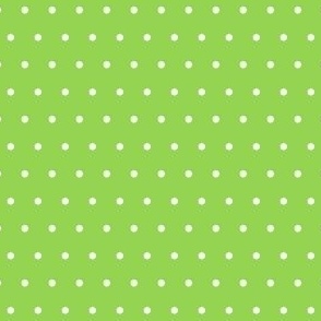Spring Green With White Polka Dots (Small Scale)