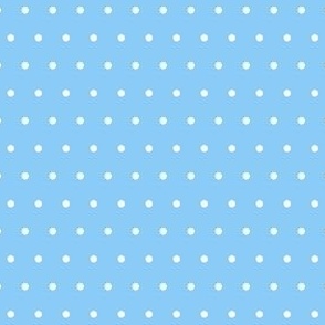 Ice Blue With White Polka Dots (Small Scale)