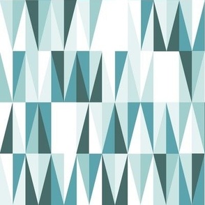 Harrah (MidMod Blues) || midcentury triangles & diamonds