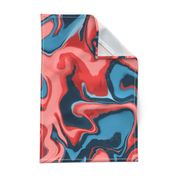 Red White and Blue Marbled