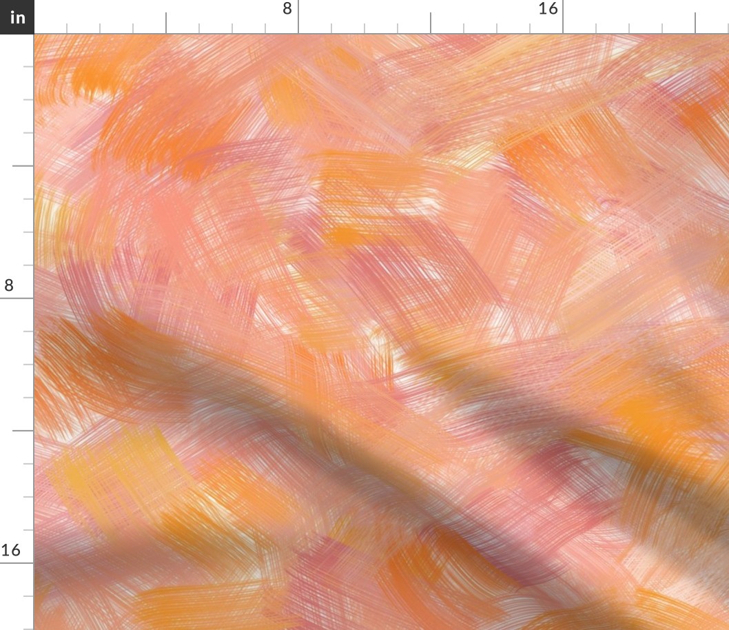 Brushstrokes Orange and Pink