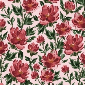 Medium - Rouge Florals - Light Pink