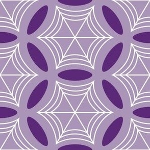 Purple Geometric Spiderwebs