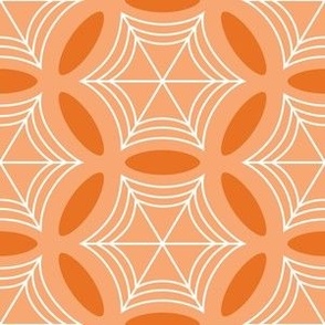 Orange Geometric Spiderwebs