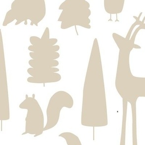 Woodland animals silhouettes