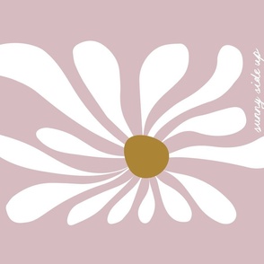 Booboo Collective - Mod Sunny Side Up Daisy - Mauve Lilac and White