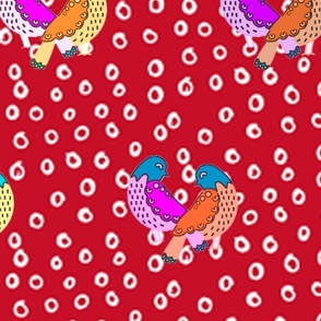 Festive Birds Pattern