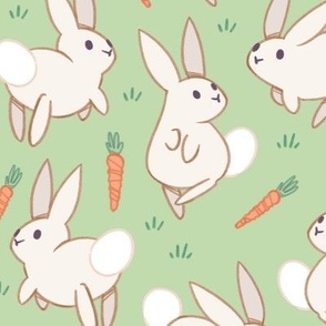 Cute White Bunny Pattern