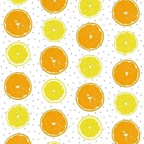 Dotty Lemons and Oranges on white-small scale