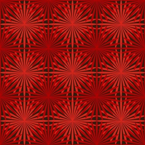 Starburst Disco Revival Whimsical Funky Traditional Fun Vintage Retro Star Pattern in Bright Colors Dynamic Red Berry Dark Red 990000 Poppy Red Bright Red BD2920 Dirty Black Dark Brown 29251A Dynamic Modern Geometric Abstract