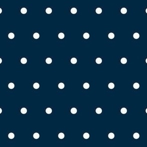 Navy With White Polka Dots (Medium Scale)