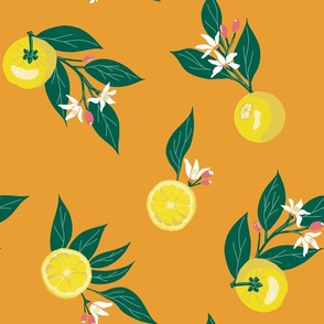 Make Lemonade and Bloom Citrus Botanical Large Scale
