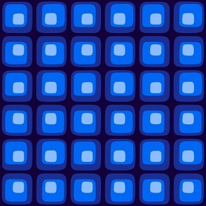 60s Blue Mod Squares