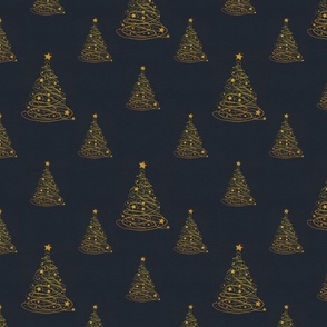 Golden Christmas Tree