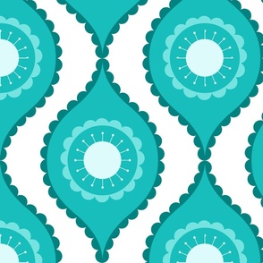 Scalloped Waves // Teal