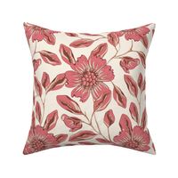 Gemma Floral - Large - Watermelon - Light