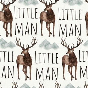 Little Man Deer & Mountains 8x8 scale