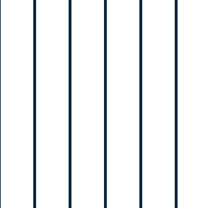 White With Navy Pinstripes