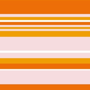 Summer Stripes - Marigold Orange Pink // Large