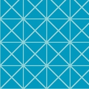 Wireframe Plaid Petal Solid Colors Caribbean Pool