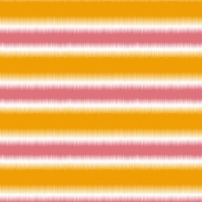 Ombre Tie Dye- Stripes- Welcome Summer- Watermelon White Marigold- Small Scale