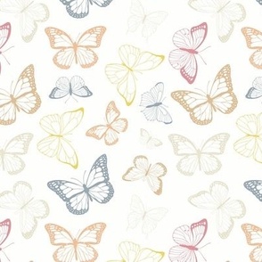 Boho Butterflies, Neutral 6x6