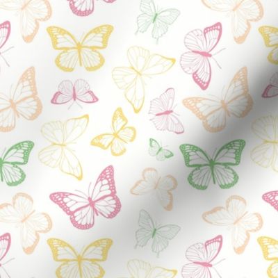 Boho Butterflies, Colorfull 6x6