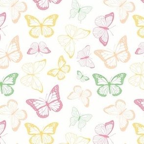 Boho Butterflies, Colorfull 6x6