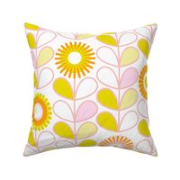 Medium - Bright Morning in Bloom - Lemon lime, Marigold & Pastel Pink