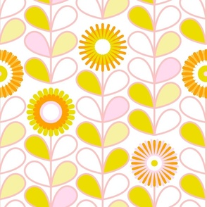 Medium - Bright Morning in Bloom - Lemon lime, Marigold & Pastel Pink