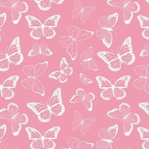 Butterflies on bubblegum 6x6