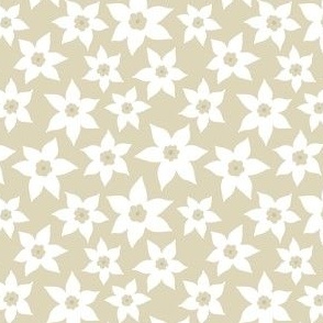 Pointed Flowers, Cream