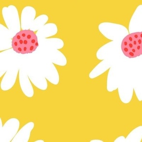 Daisies Playful Floral Jumbo - Yellow