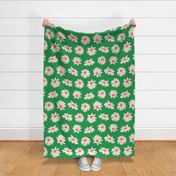 Daisies Playful Floral  Jumbo - Emerald