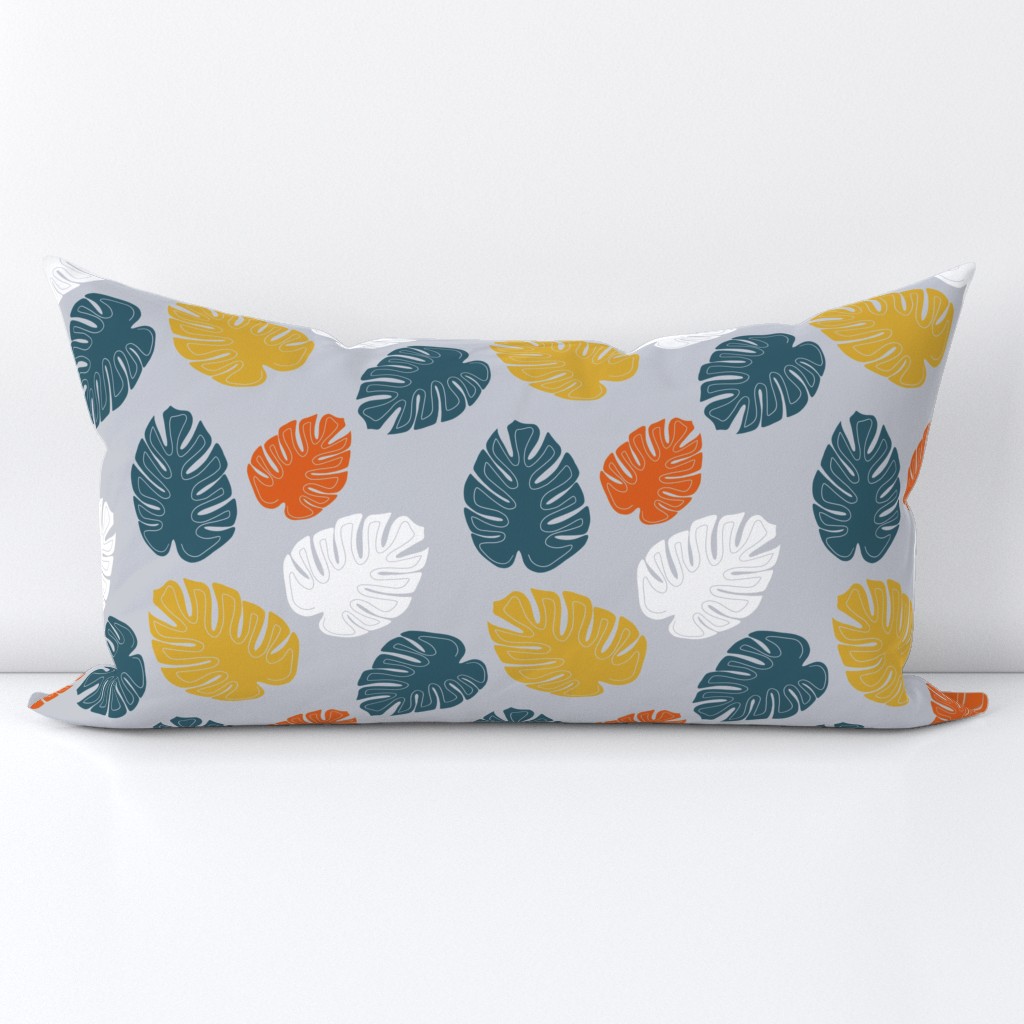 Bright Monstera Leaves Illustration